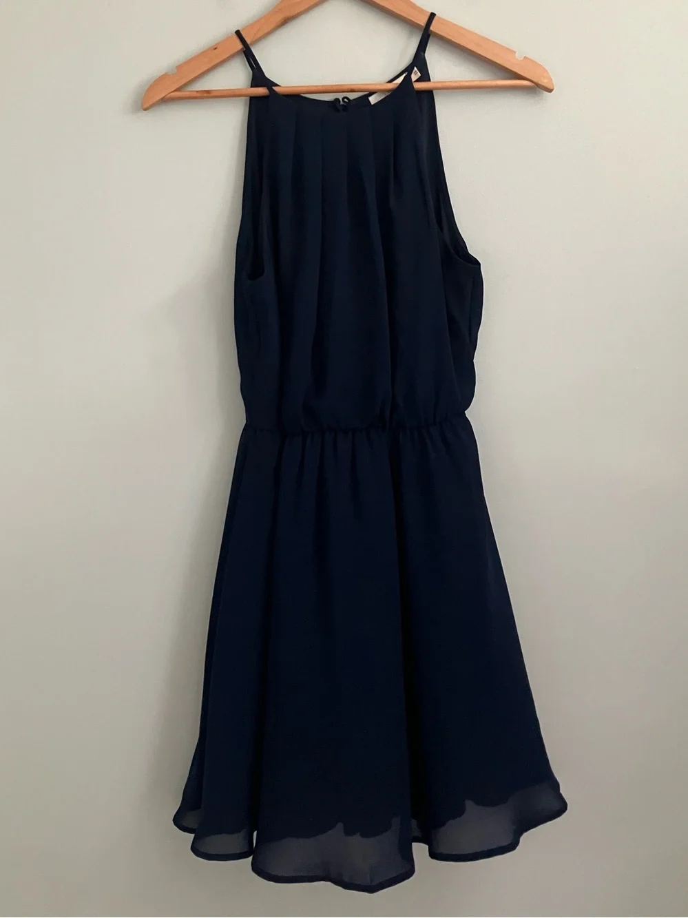 LUSH Navy Blue Fit and Flare Light Weight Tank Dress Size S